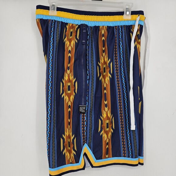 Nike Basketball Shorts Mens Large Dri Fit NBA BV9443-492 DNA Athletic Aztec - Picture 11 of 14